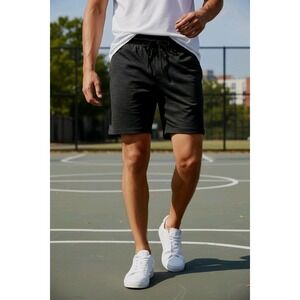 Lululemon T.H.E. Shorts Mens S Heather Black Linerless 7" Drawstring M7AHP